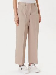 Tommy Hilfiger Spodnie materiałowe WW0WW45791 Beżowy Wide Leg. Brązowe spodnie materiałowe TOMMY HILFIGER, bez wzorów, z bawełny. Za 559.99 zł.