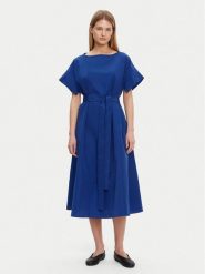 Weekend Max Mara Sukienka codzienna Finish 2515221032 Niebieski Regular Fit. Niebieskie sukienki Weekend Max Mara, na co dzień, bez wzorów, z bawełny, bez kołnierzyka, bez ramiączek, proste. Za 1,049.00 zł.