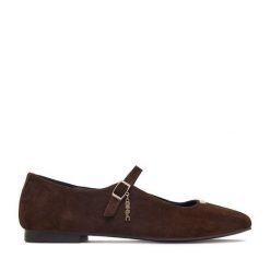Baleriny Beverly Hills Polo Club. Brązowe baleriny Beverly Hills Polo Club, bez wzorów, bez obcasa. Za 299.99 zł.
