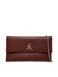 Patrizia Pepe Torebka CB5460/L011-B861 Brązowy. Brązowe kopertówki Patrizia Pepe, bez wzorów, ze skóry, bez dodatków. Za 869.99 zł.