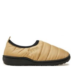 Kapcie Subu. Brązowe obuwie domowe Subu, bez wzorów, bez zapięcia. Za 279.99 zł.