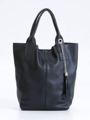 Pia Sassi Skórzana torebka "Monte Cimone" w kolorze granatowym - 28 x 35 x 17 cm rozmiar: onesize. Niebieskie torby na ramię Pia Sassi, bez wzorów, z materiału, na ramię, bez dodatków. Za 260.99 zł.