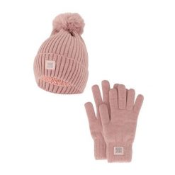 Zestaw zimowy dla kobiet - czapka + rękawiczki różowy. Czerwone czapki HEAT KEEPER, bez wzorów, z poliesteru. W wyprzedaży za 134.32 zł.
