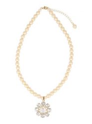 Otazu Pozłacany naszyjnik z perełkami Swarovski - dł. 46 cm rozmiar: onesize. Żółte naszyjniki Otazu, z kryształem, pozłacane. Za 173.99 zł.