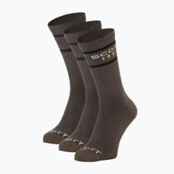 Skarpety SCOTT Retro Casual Crew 3. Szare skarpety Scott, bez wzorów, z bawełny. Za 62.99 zł.