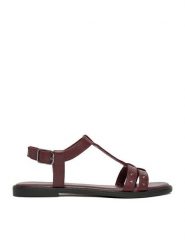 Lasocki Sandały CEO-RST-5551-03 Bordowy. Czerwone sandały Lasocki, bez wzorów, ze skóry, bez obcasa, na płaskiej podeszwie, bez zapięcia. Za 159.99 zł.