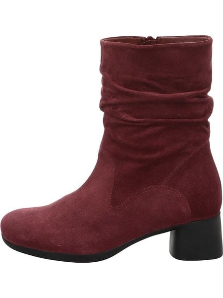 Think! Skórzane botki w kolorze czerwonym rozmiar: 40,5. Czerwone botki Think!, bez wzorów, bez obcasa, bez zapięcia. Za 406.57 zł.