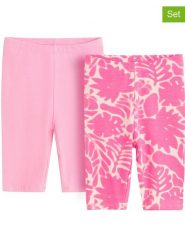 COOL CLUB Legginsy (2 pary) w kolorze różowym i jasnoróżowym rozmiar: 152. Różowe szorty COOL CLUB, bez wzorów. Za 41.79 zł.