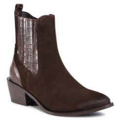 Gino Rossi SAORI-02 Brązowy. Brązowe botki Gino Rossi, bez wzorów, ze skóry, bez obcasa, bez zapięcia. Za 379.99 zł.