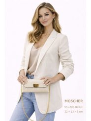 Florence Bags Skórzana torebka w kolorze beżowym - 22 x 13 x 3 cm rozmiar: onesize. Brązowe torby na ramię Florence Bags, bez wzorów, z materiału, na ramię, bez dodatków. Za 130.99 zł.