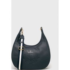 Lauren Ralph Lauren - Torebka skórzana. Niebieskie torby na ramię Lauren Ralph Lauren, bez wzorów, z materiału, casualowe, na ramię, bez dodatków. W wyprzedaży za 699.90 zł.