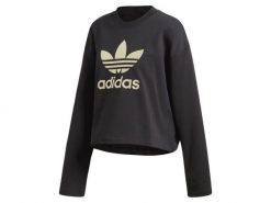 Bluza damska ADIDAS LG CREW 42. Czarne bluzy Adidas, na jesień, uniwersalny, bez wzorów, z bawełny, bez kaptura. Za 249.00 zł.