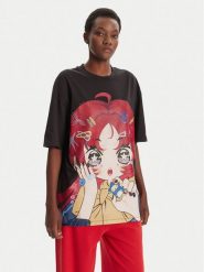 HUGO T-Shirt 50545061 Czarny Oversize. Czarne t-shirty Hugo, m, bez wzorów, z bawełny, bez kołnierzyka, bez ramiączek. Za 329.99 zł.