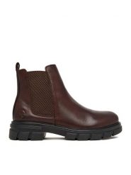 Rieker Botki CEO-Z9150-25 Brązowy ciemny. Brązowe botki Rieker, bez wzorów, ze skóry, bez obcasa, na płaskiej podeszwie, bez zapięcia. Za 419.99 zł.