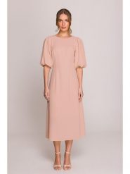 Stylove Sukienka w kolorze jasnoróżowym rozmiar: XL. Różowe sukienki Stylove, xl, bez wzorów, bez kołnierzyka, bez ramiączek, midi. Za 269.95 zł.
