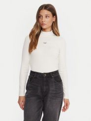 Guess Jeans Golf W5BP23 KA0H1 Beżowy Slim Fit. Brązowe golfy Guess Jeans, xxl, z aplikacjami, z bawełny, bez ramiączek. Za 169.99 zł.
