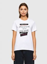 Diesel Clothes Koszulka w kolorze białym rozmiar: XXS. Białe bluzki Diesel Clothes, xxs, bez wzorów, z bawełny, bez kołnierzyka, bez ramiączek. Za 78.84 zł.