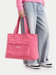 Roxy Torebka WBEOHP-ROXY-MZ-005-10 Różowy. Czerwone shopper Roxy, bez wzorów, z materiału, bez dodatków. Za 79.99 zł.