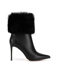 Eva Minge Botki HALAH-SL9596-202 Czarny. Czarne botki Eva Minge, bez wzorów, ze skóry, bez obcasa, na szpilce, bez zapięcia. Za 543.99 zł.