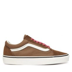 Tenisówki Vans. Brązowe trampki Vans, bez wzorów, bez zapięcia. Za 369.99 zł.