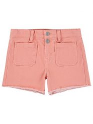 Levi's Kids Szorty dżinsowe w kolorze brzoskwiniowym rozmiar: 164. Pomarańczowe szorty Levi's Kids, z aplikacjami, z bawełny. Za 83.62 zł.