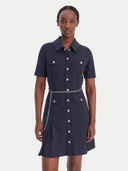 MICHAEL Michael Kors Sukienka koszulowa MR683BX667 Granatowy Regular Fit. Niebieskie sukienki MICHAEL Michael Kors, xl, bez wzorów, z syntetyku, bez kołnierzyka, bez ramiączek, koszulowe. Za 1,099.00 zł.