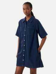 Tommy Jeans Sukienka jeansowa DW0DW22847 Niebieski A-Line Fit. Niebieskie sukienki Tommy Jeans, xs, bez wzorów, z bawełny, bez kołnierzyka, bez ramiączek. Za 409.99 zł.