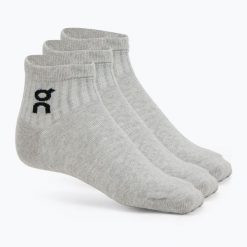 Skarpety On Logo Sock Mid 3. Szare skarpety On, bez wzorów, z bawełny. Za 89.99 zł.