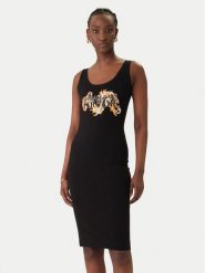 Versace Jeans Sukienka codzienna 80HAOE02 Czarny Slim Fit. Czarne sukienki Versace Jeans, na co dzień, m, bez wzorów, z bawełny, bez kołnierzyka, bez ramiączek, proste. Za 899.99 zł.