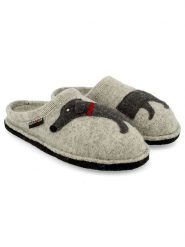 HAFLINGER Kapcie w kolorze szarym rozmiar: 44. Szare obuwie domowe HAFLINGER, bez wzorów, z materiału, bez zapięcia. Za 143.90 zł.