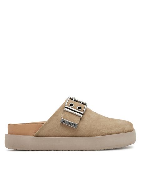 G-Star Raw Klapki BROOKE-25SS452 Beżowy. Brązowe klapki G-Star Raw, bez wzorów, ze skóry, bez obcasa. Za 303.99 zł.