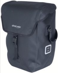 Torba rowerowa na bagażnik „Commuter Side WP”. Czarne torby na laptopa ATRAN VELO, bez wzorów, z materiału, na ramię, duże. Za 714.75 zł.