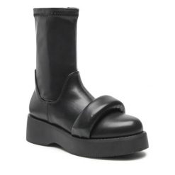 Botki Jenny Fairy. Czarne botki Jenny Fairy, bez wzorów, bez obcasa, na koturnie, bez zapięcia. Za 229.99 zł.