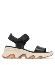 Sorel Sandały KINETIC™ Impact Y-Strap High 2030461 Czarny. Czarne sandały Sorel, bez wzorów, ze skóry, bez obcasa, na koturnie, bez zapięcia. Za 439.99 zł.