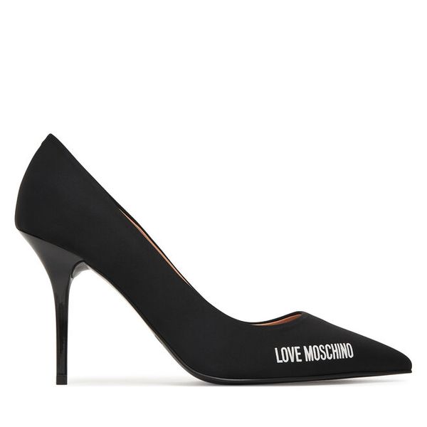Szpilki LOVE MOSCHINO. Czarne szpilki Love Moschino, bez wzorów, bez obcasa, na szpilce, bez zapięcia. Za 695.99 zł.