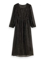 Scotch & Soda Sukienka w kolorze złoto-czarnym rozmiar: 34. Czarne sukienki Scotch & Soda, bez wzorów, bez kołnierzyka, bez ramiączek, maxi. Za 249.17 zł.