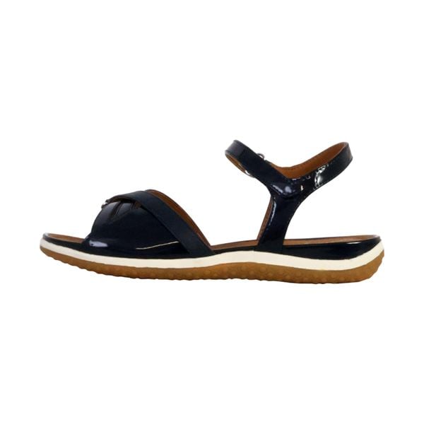 Sandały GEOX D SANDAL VEGA Niebieski. Niebieskie sandały Geox, bez wzorów, z syntetyku, bez obcasa, bez zapięcia. Za 262.99 zł.