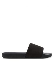 Calvin Klein Jeans Klapki Slide Monogram Hardware YW0YW01713 Czarny. Czarne klapki Calvin Klein Jeans, bez wzorów, z jeansu, bez obcasa. Za 119.99 zł.