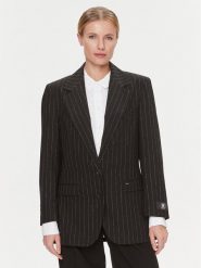 Tommy Hilfiger Marynarka Oversized Prep Pinstripe Blazer WW0WW40498 Czarny Regular Fit. Czarne marynarki i żakiety TOMMY HILFIGER, l, bez wzorów, z wiskozy. Za 849.99 zł.