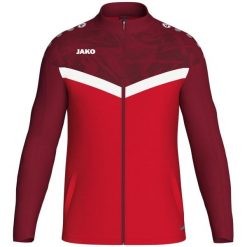 Poliestrowa bluza dresowa Jako Iconic. Czerwone bluzy JAKO, xl, bez wzorów, z dresówki, z kapturem. Za 173.55 zł.