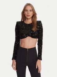Elisabetta Franchi Body TO-046-57E2-V370 Czarny Slim Fit. Czarne body Elisabetta Franchi, bez wzorów, z syntetyku. Za 1,609.00 zł.