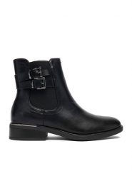 Clara Barson Botki CEO-WS6397-03 Czarny. Czarne botki Clara Barson, bez wzorów, z materiału, bez obcasa, na płaskiej podeszwie, bez zapięcia. Za 149.99 zł.