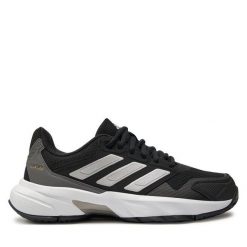 Buty do tenisa adidas. Czarne obuwie sportowe Adidas, bez zapięcia, tenisowe. Za 269.99 zł.