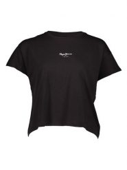 Pepe Jeans Koszulka w kolorze czarnym rozmiar: S. Czarne bluzki Pepe Jeans, s, bez wzorów, z bawełny, bez kołnierzyka, bez ramiączek. Za 56.12 zł.