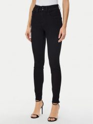 Guess Jeansy W5RA34 D5LM1 Czarny Slim Fit. Czarne jeansy Guess, z aplikacjami. Za 299.99 zł.