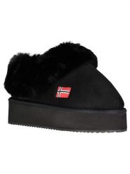 Geographical Norway Kapcie "Oninkasi" w kolorze czarnym rozmiar: 39. Czarne obuwie domowe Geographical Norway, bez wzorów, z materiału, bez zapięcia. Za 100.99 zł.