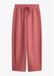 Spodnie dresowe. Czerwone spodnie dresowe bonprix, bez wzorów, z dresówki. Za 129.99 zł.