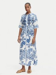 Iconique Sukienka koszulowa Emma IC26-038 Niebieski Regular Fit. Niebieskie sukienki Iconique, l, bez wzorów, z wiskozy, bez kołnierzyka, bez ramiączek, koszulowe. Za 489.99 zł.