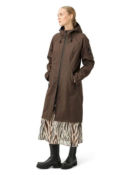 Ilse Jacobsen Płaszcz softshellowy w kolorze brązowym rozmiar: 34. Brązowe kurtki sportowe Ilse Jacobsen, bez wzorów, bez kaptura. Za 292.89 zł.