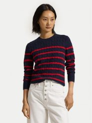 Polo Ralph Lauren Sweter 211947908001 Granatowy Regular Fit. Niebieskie swetry Polo Ralph Lauren, l, bez wzorów, z wełny, bez ramiączek. Za 519.99 zł.